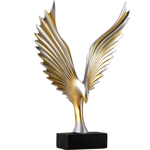 大鹏展翅摆件创意现代简约客厅家居隔断柜子酒柜办公室桌面装饰品