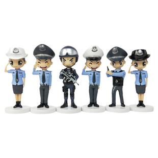 定制定做警察公仔警察手办礼物蛋糕摆件盲盒周边小礼品男生玩具