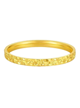 古法金包银碎冰冰爆闪情侣对戒