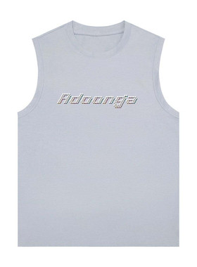 ADOONGA夏季男士字母印花背心