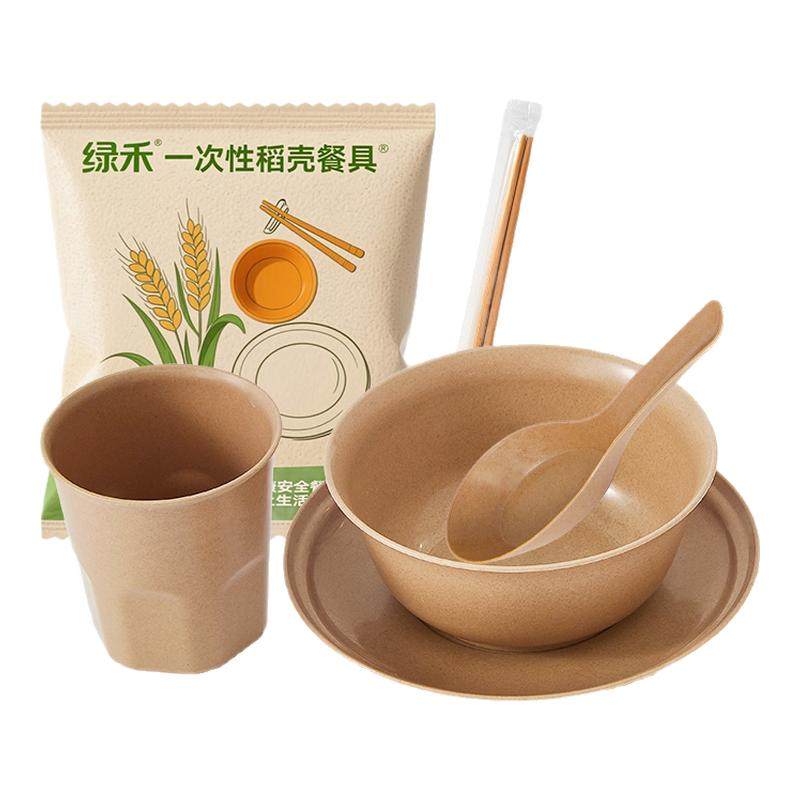 一次性餐具户外餐具三件套碗筷套装四食品级家用生日高端结婚酒席