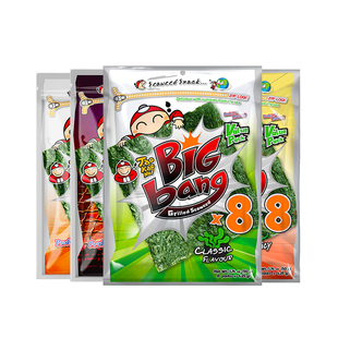 陈哲远代言TaoKaeNoi老板仔旗舰店泰国进口零食bigbang烤紫菜50G