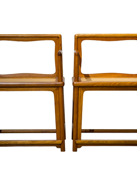 靠背中式风椅子黄花梨