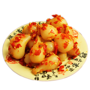 湖南剁椒藠头农家新鲜酸辣茭头腌制瓶装教头荞头泡菜开胃下饭菜