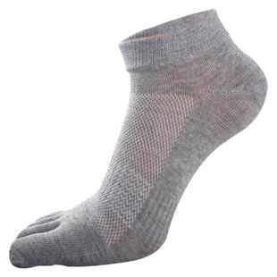 恒源祥五指袜子男士夏季纯棉防臭中筒袜夏天薄款网眼隐形分趾短袜