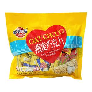 蜡笔小新燕麦巧克力368g袋装糖果休闲零食代可可脂巧克力制品新货