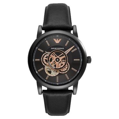 正品阿玛尼黑武士机械男手表