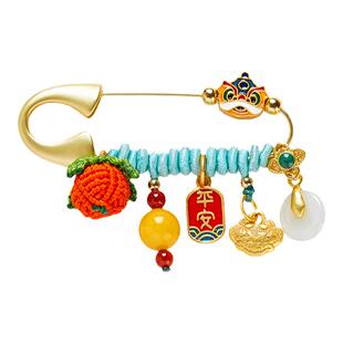 孕妇别针安胎兔宝宝婴儿外出沙金别针宝宝别针平安护身符礼物挂件