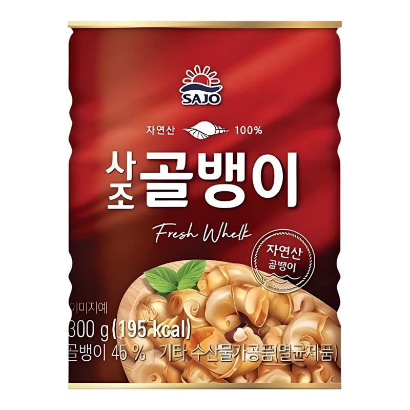 三祖 天然韩国零脂即食海螺肉300克天然螺肉即食海味零食下酒菜版