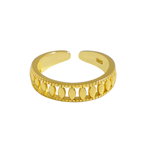 Moment 布鲁塞尔 法式建筑纯银戒指素圈食指中古小众设计银饰女款