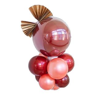 红色开业气球年会立柱配件包气氛围装饰布置套装商场店铺庆典地飘