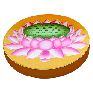 包邮禅意蒲团正念金色莲花座跪拜打坐垫佛堂诵经禅修席地坐墩拆洗