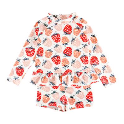 amllive儿童防晒女童分体游泳衣