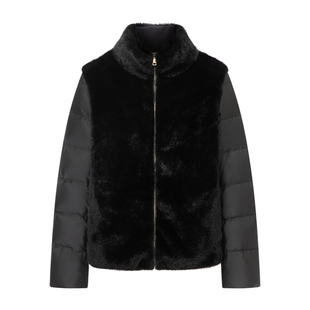 【90%鹅绒】Scofield女毛绒拼接马甲羽绒服发热内里冬季