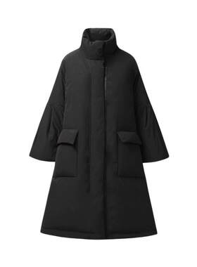 sdeer立领宽松茧型喇叭袖羽绒服