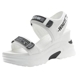 凉鞋女2025年爆款夏季厚底坡跟松糕底高跟增高8cm夏天配裙子鞋子