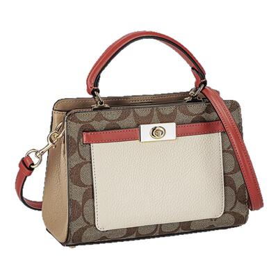 日本直邮 COACH蔻驰LOGOC字老花手提单肩斜挎小方包邮差包C7228