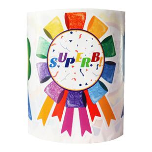 儿童奖励勋章贴纸英文表扬贴大号不干胶教师鼓励语教学教具幼儿园