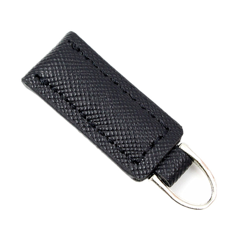 金属带皮拉片吊坠diy服装辅料拉头拉锁头箱包PU拉片装饰拉链配件