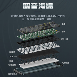 黑峡谷 Hyeku i3机械键盘有线热插拔铝合金机身RGB87键PBT键帽