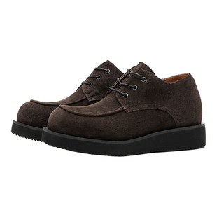 增高7CM德比鞋男真皮cleanfit英伦复古工装鞋厚底通勤休闲皮鞋