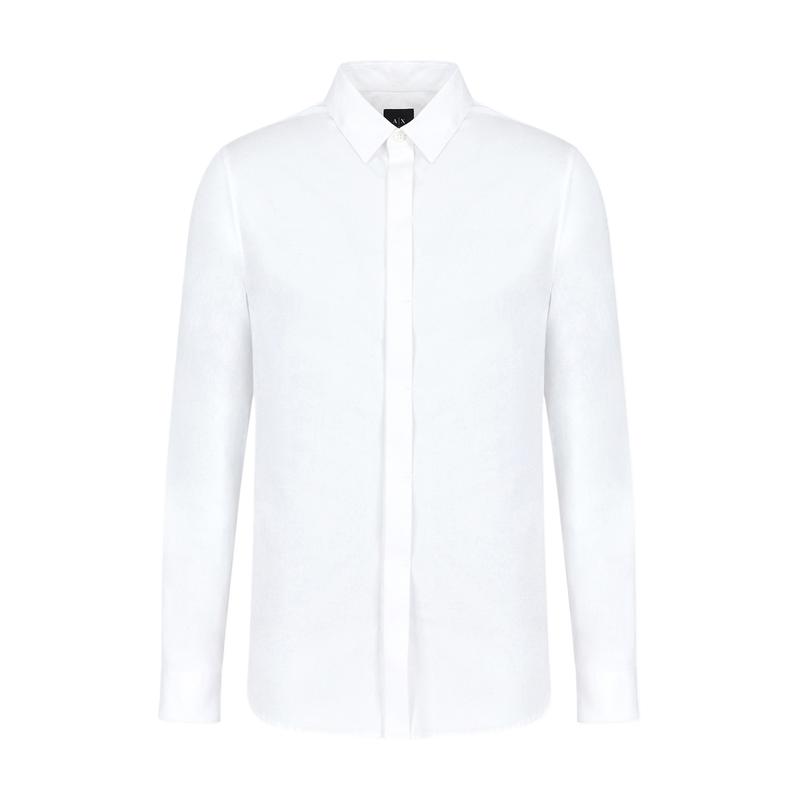 ARMANI EXCHANGE/阿玛尼秋新款男纯棉长袖人夫感商务西装衬衫上衣