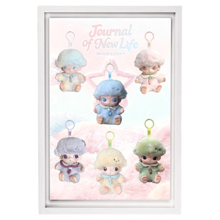 适用于 POPMART泡泡玛特DIMOO新生日记系列搪胶毛绒挂件展示盒