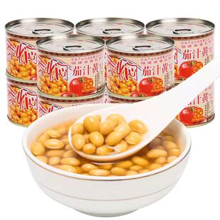 香焖茄汁黄豆罐头184g*12罐整箱凉拌炒菜拌面调料品开罐下饭即食
