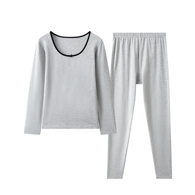 芬腾可安10A抑菌A类棉大圆领打底衫秋衣秋裤女士保暖内衣套装女