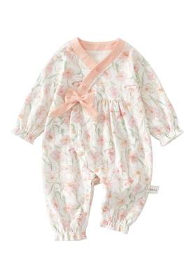 小聪熊婴儿衣服春秋季纯棉连体衣
