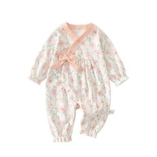 婴儿衣服春秋纯棉长袖连体衣宝宝春装女宝公主超萌婴幼儿外出春季