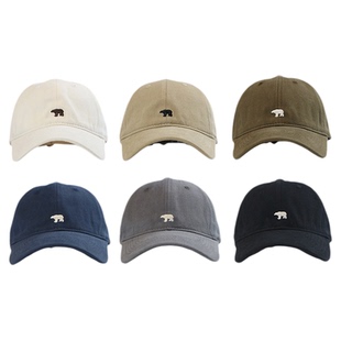 日系2025新款美式棒球帽女款软顶北极熊鸭舌帽男款显脸小防晒帽子