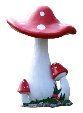 公园草坪仿真蘑菇房地产植物摆件