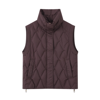 LILY鸭绒菱格百搭轻薄羽绒服马甲