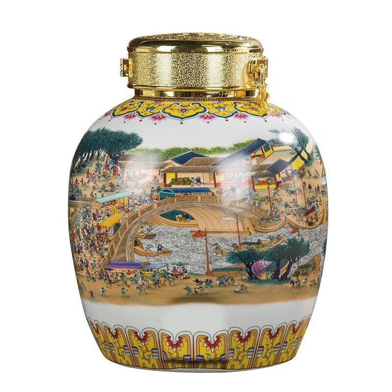 清明上河图陶瓷坛装酒53度白酒