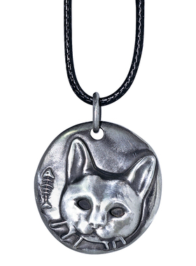 白木黑冰原创925银小猫嘻哈吊坠