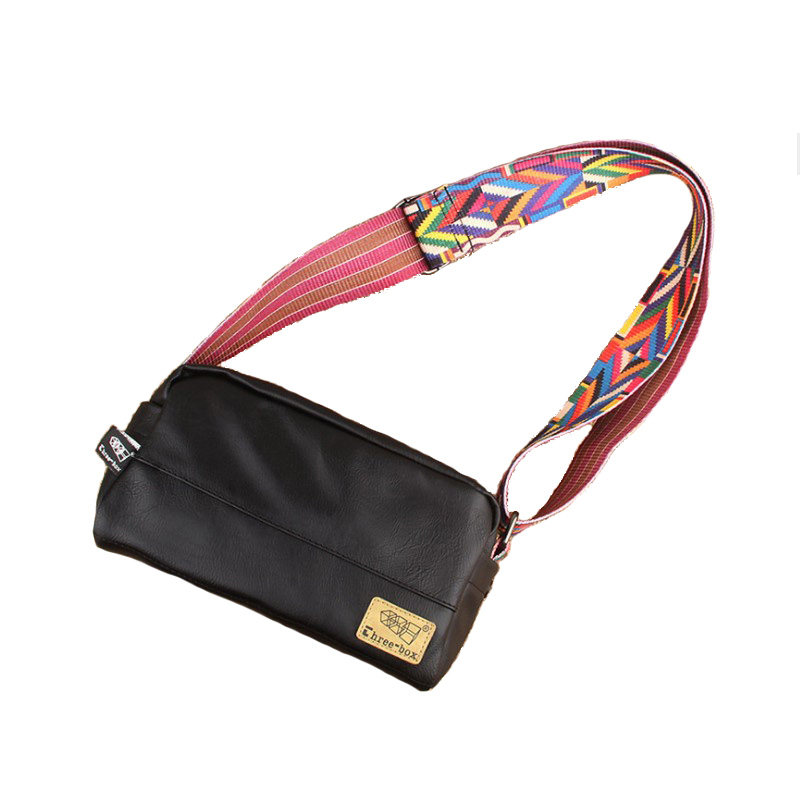 潮牌男包时尚彩带男女单肩包休闲户外运动背包斜挎包迷你手机包