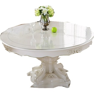 PVC圆形圆桌桌布防水防油免洗软玻璃透明塑料水晶板餐桌垫胶垫