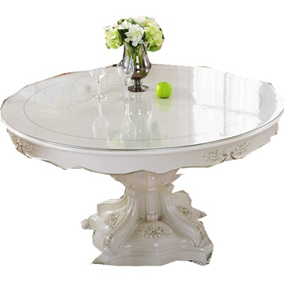 pvc圆形圆桌桌布防水软玻璃透明