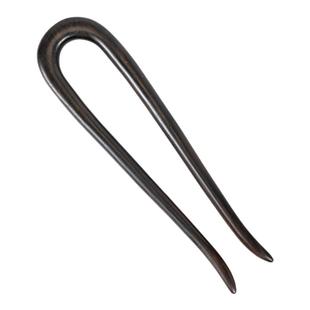 Zang又一雪 小八u钗 黑檀木发钗古典u型盘头挽绾发髻民族风簪子