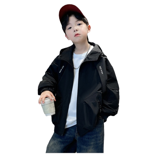 儿童装男童秋装外套2026新款洋气中大童男孩春秋款炸街风衣夹克潮