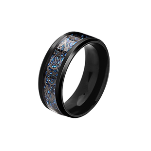 龙纹戒指男士新款潮牌百搭高级感个性设计感黑色钛钢指环男生戒指