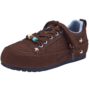 热风红色德训鞋女2026年春季新款百搭休闲鞋增高女鞋子H11W26117