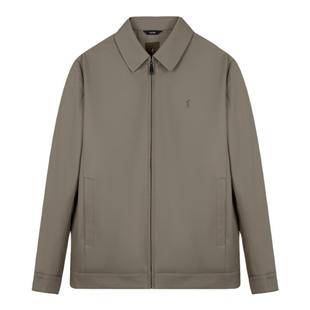 才子翻领夹克式棉服男2025冬季新款商务休闲行政正装保暖棉衣外套