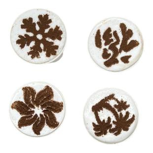 定制不锈钢奶茶咖啡拉花模具蛋糕喷花模印花模具镂空图案撒粉模具