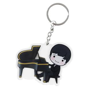 乐器演奏钥匙扣创意可爱钢琴吉他提琴男孩表演亚克力包包挂件礼品