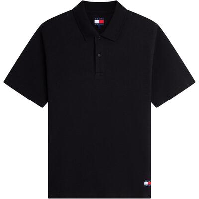 Tommy男装华夫格肌理短袖POLO衫
