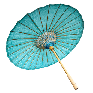 巧匠油纸伞古风道具晴雨两用防雨国风泸州非遗古法染浅蓝色雨伞