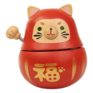 森活木趣招财猫音乐盒摆件刻字实木摆件八音盒儿童生日礼物女生