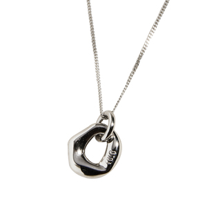 EOLO简约银环吊坠 女纯银项链春夏银饰小众独特EGNL12